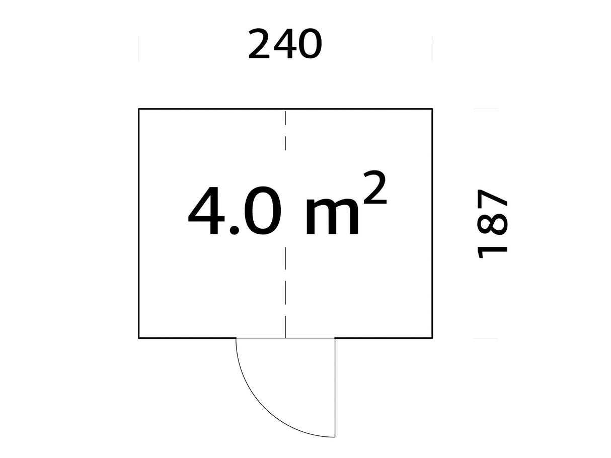 Emilia-lisakuur 4 m² (2,4x1,9 m | 18 mm) Lisakuur Emilia kasvuhoonele – tumehalliks värvitud