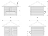 Bianca 8.3m2 Set 104 (3x3m) Lukustatava luugiga kiosk