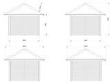Bianca 8.3m2 Set 1012(3x3m) Võreseintega aiapaviljon