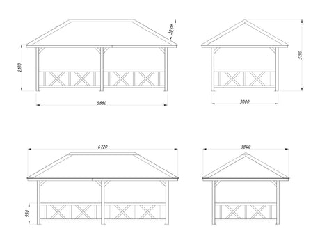 Bianca 16.6m2 Set 107 (5.88x3m) Paviljon
