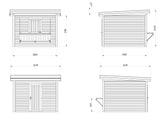 Lenna 8.3m2 Set 304 (3x3m) Lamekatusega kiosk