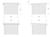 Lenna 8.3m2 Set 302 (3x3m) Lamekatuse ja võreseintega ruudukujuline paviljon