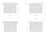 Lenna 8.3m2 Set 303 (3x3m) Lamekatusega ruudukujuline välibaar