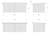 Lenna 16.6m2 Set 309 (5.88x3m) Lamekatusega suur paviljon võreseintega