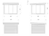 Lenna 8.3m2 Set 401/701 (3x3m) Lamekatusega lükandustega ruudukujuline paviljon