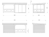 Lenna 16.6m2 Set 403/703 (5.88x3m) Kahe lükanduksega paviljon