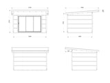 Grace 11.2m2 Slide Plus (4x3m | 56mm) Liimpuitelementidest aiamaja varikatuse ja topeltklaasiga lükandustega