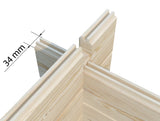 Lotta 13.9m2 (3.8x3.8m | 34mm) Traditsiooniline freespruss-aiamaja