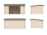 Ines 13.7m2 (4.8x3m | 44mm) Lükandustega freespruss-aiamaja