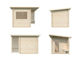 Sanna 4.1m2 (2.1x2.1m | 44mm) Kompaktne saunamajake