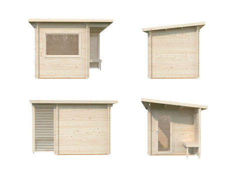 Sanna 4.1m2 (2.1x2.1m | 44mm) Kompaktne saunamajake