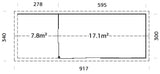Amanda 17.1+7.8m2 (8.73x3m | 44mm) Suur alumiiniumustega viilkatusega aiamaja