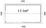 Amanda 17.2m2 (5.95x3m | 44mm) Lükanduste ja modernse nurgalahendusega aiamaja
