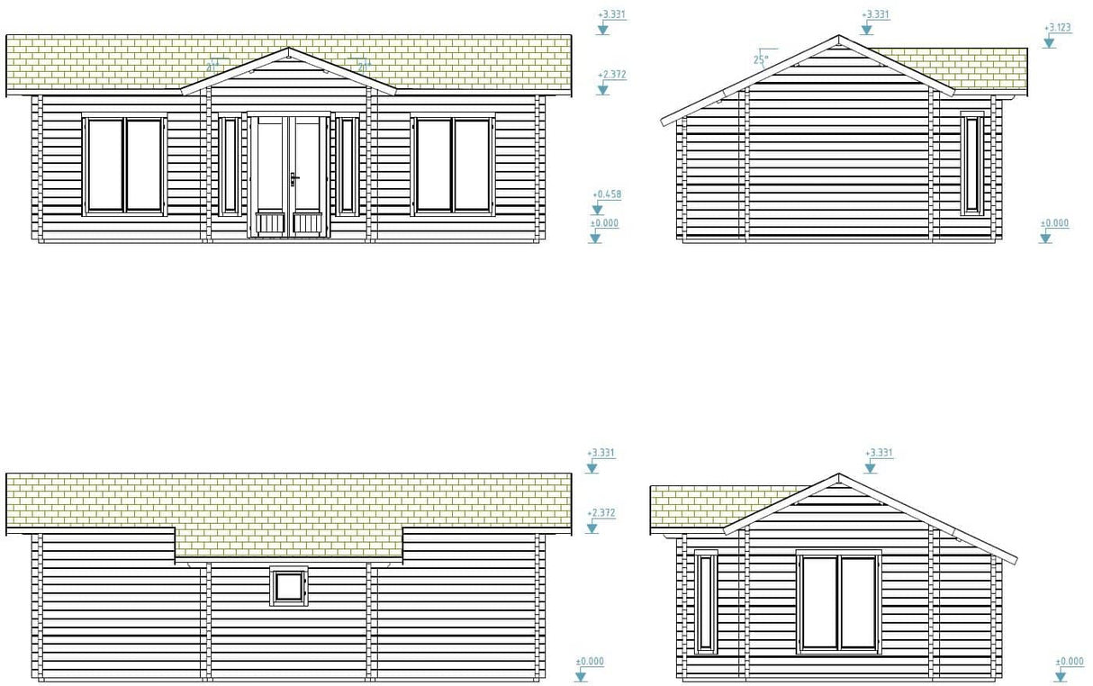Anna 26.8m2 (8x5m | 70mm) Kolmetoaline suvemaja