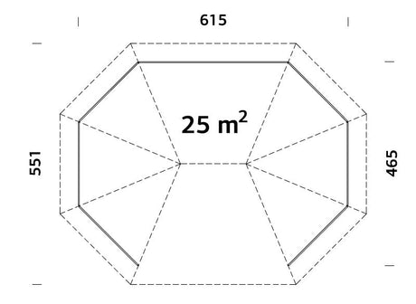 Betty 25m2 (4.65x6.15m) Suur paviljon