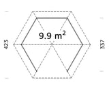 Betty 9.9m2 (3.84x3.37m) Kuusnurkne paviljon