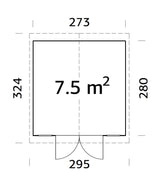Dan 7.5m2 (2.7x2.8m | 16mm) Valmis seinaelementidest aiakuur