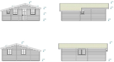 Emily 39.2m2 (6.46x7.6m | 70mm) Traditsiooniline freesprussist suvila