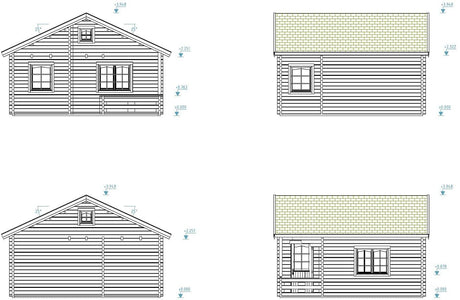 Emily 40.1+5.2m2 (5.7x5.5m | 70mm) Freesprussist suvila