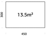 Vundamendiraam 4,5x3 m (sh. LogFoot)