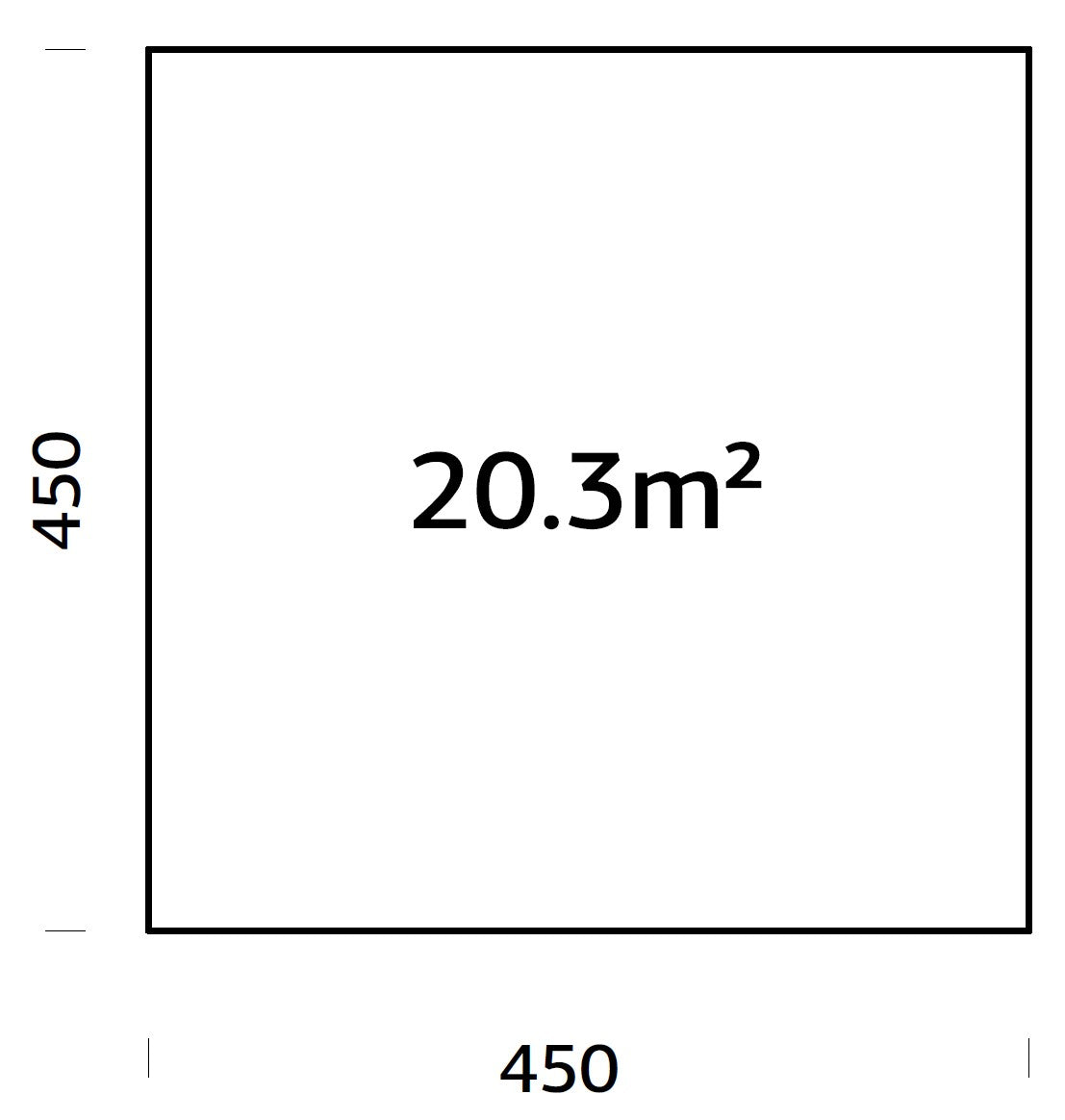 Vundamendiraam 4,5x4,5 m (sh. LogFoot)