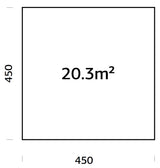 Vundamendiraam 4,5x4,5 m (sh. LogFoot)