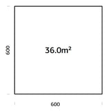 Vundamendiraam 6x6 m (sh. LogFoot)