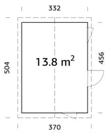 Hedwig 13.6m2 (3.3x4.52m | 18mm) Valmis seinaelementidest aiamaja