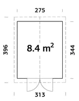 Martin 8.4m2 (2.75x3.44m | 18mm) Valmis seinaelementidest aiakuur