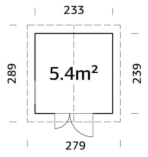 Nils 5.4m2 (2.33x2.39m | 16mm) Valmis seinaelementidest aiakuur