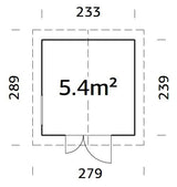 Nils 5.4m2 (2.33x2.39m | 16mm) Valmis seinaelementidest aiakuur