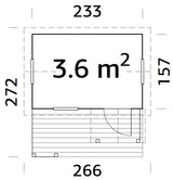 Otto 3,6 m2 terassiga mängumaja