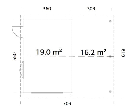 Roger 19,0+16,2 m2 kit