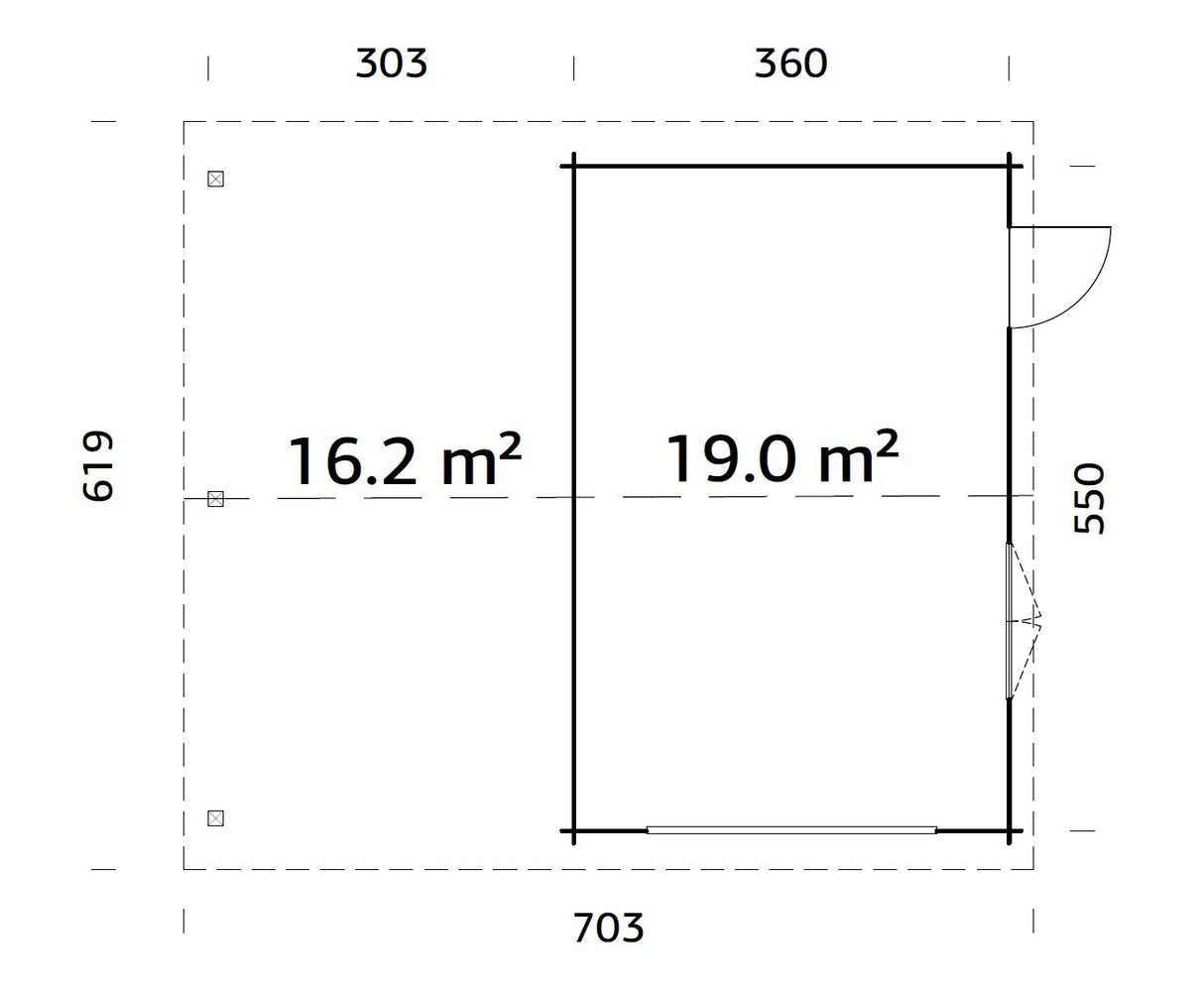 Roger 19,0+16,2 m2 kit
