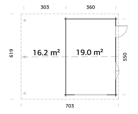 Roger 19,0+16,2 m2 kit