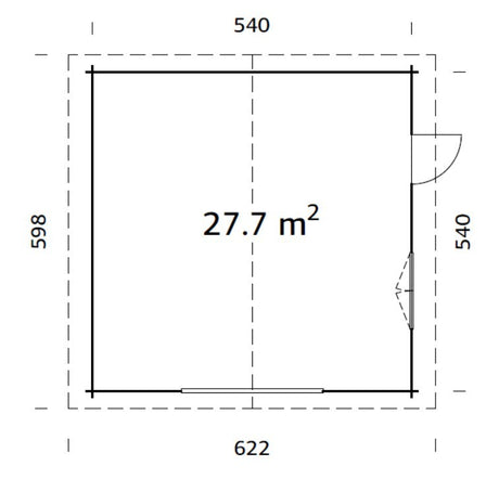 Roger 27,7 m2 kit
