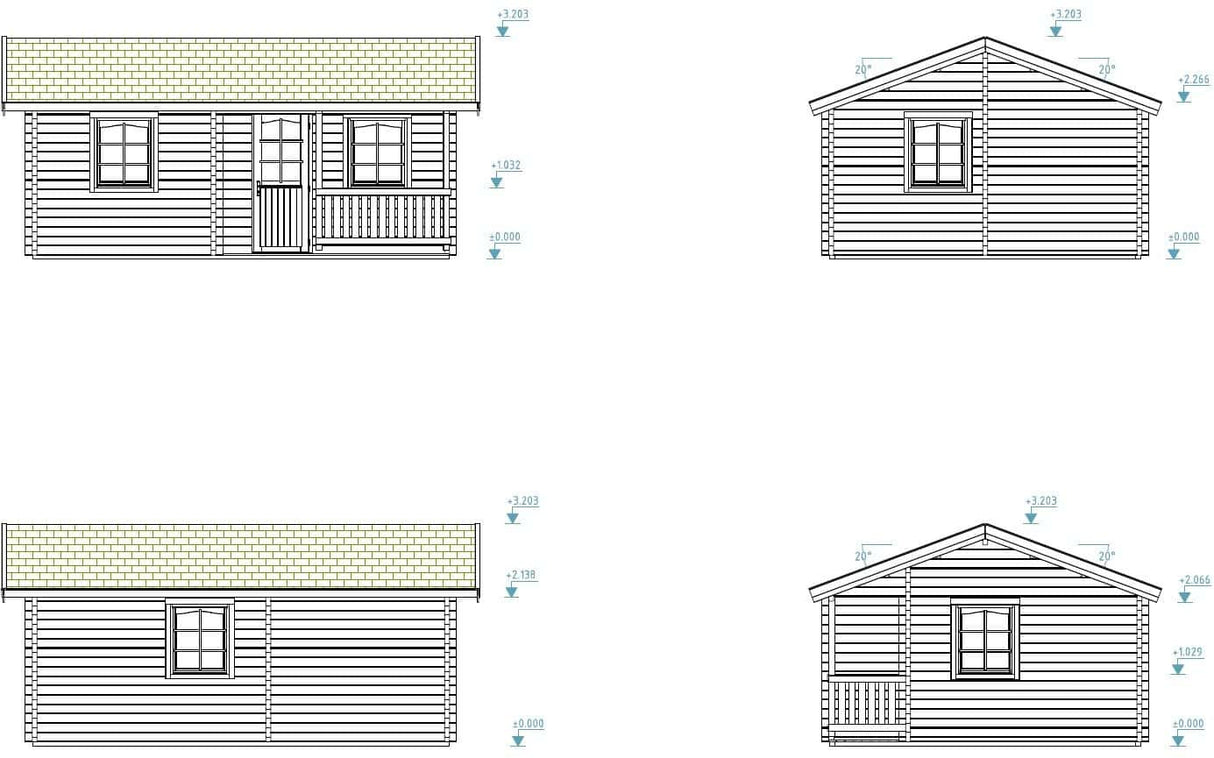 Sandra 21.5+3.7m2 (6x4.5m | 70mm) Traditsiooniline freespruss-suvila
