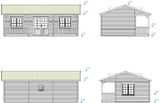 Sandra 25.6+11.1m2 (7.71x3.5m | 44mm) Kolmetoaline freespruss-suvila