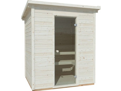 SAUNAKOMPLEKT Eir (2,6m2 | 1,8x1,6m |44mm) Aiasaun koos kerise, kivide ja katusekattega