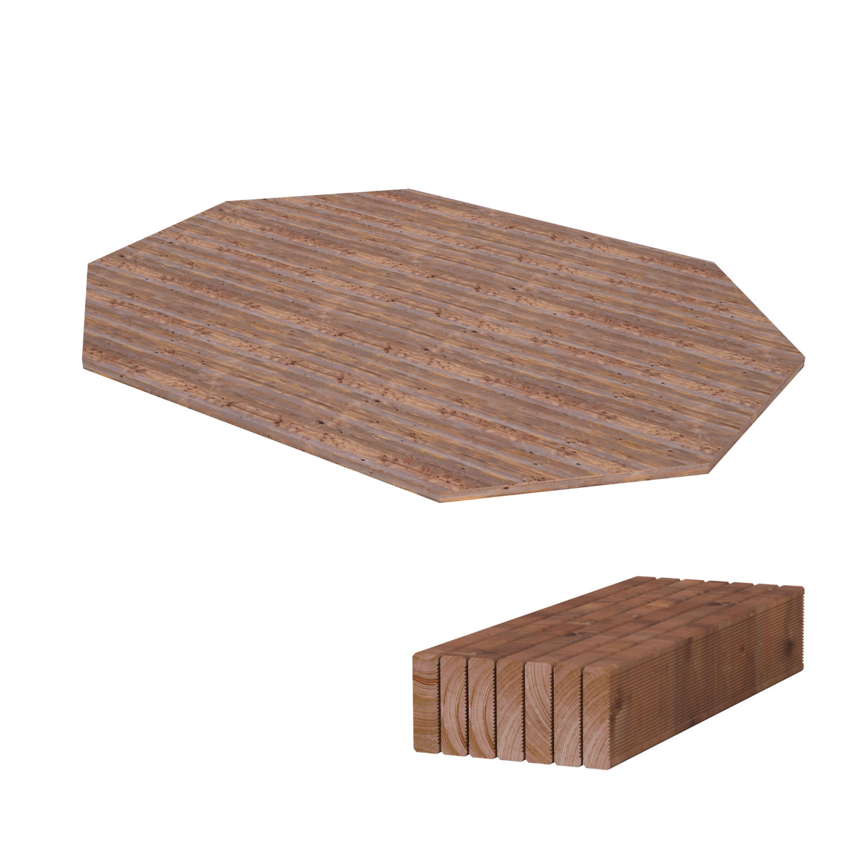 Betty põrand 25m2 (4.65x6.15m | 28mm) Süvaimmutatud terrassilauad Betty 25 paviljonile