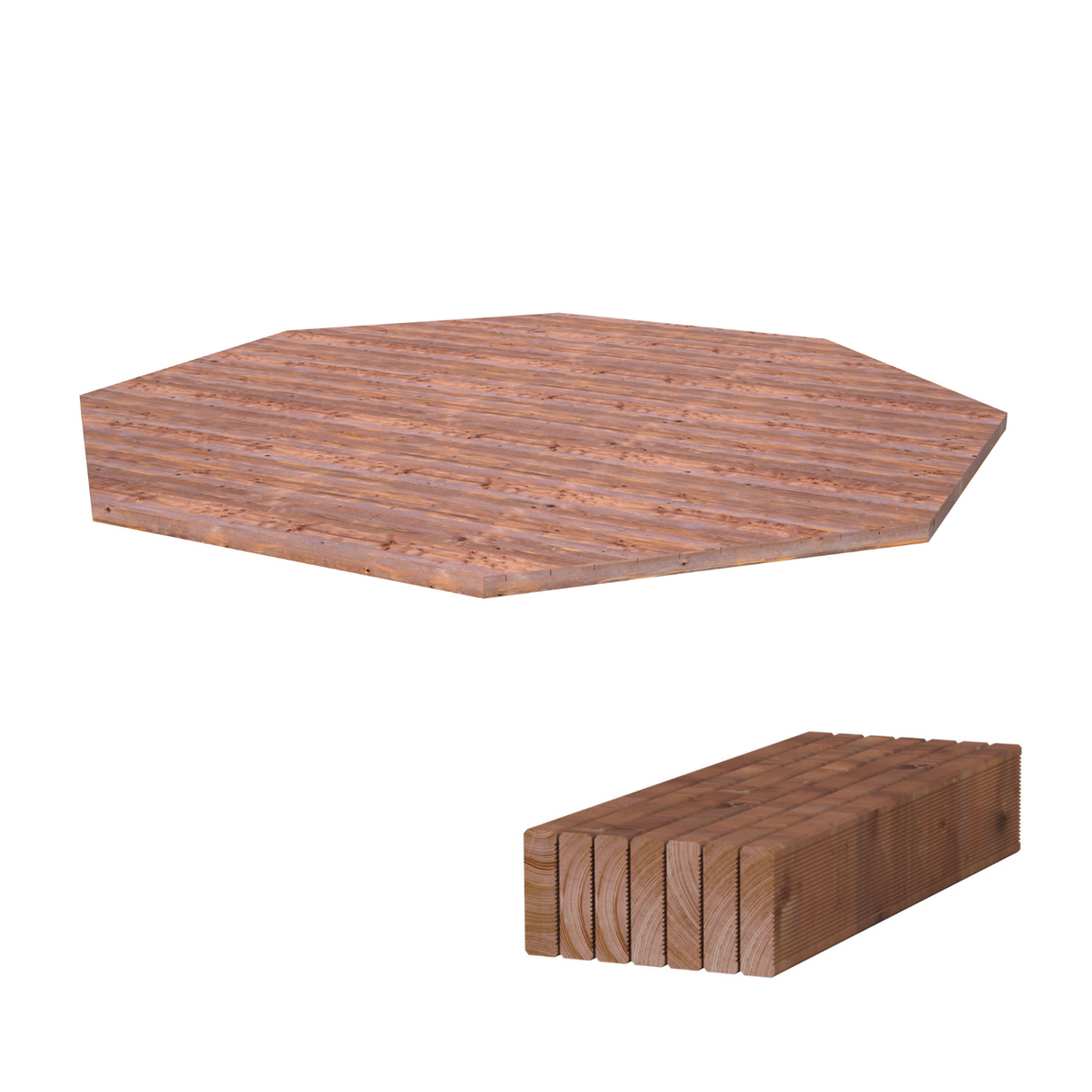 Betty põrand 18m2 (4.65x4.65m | 28mm) Süvaimmutatud terrassilauad Betty 18 paviljonile
